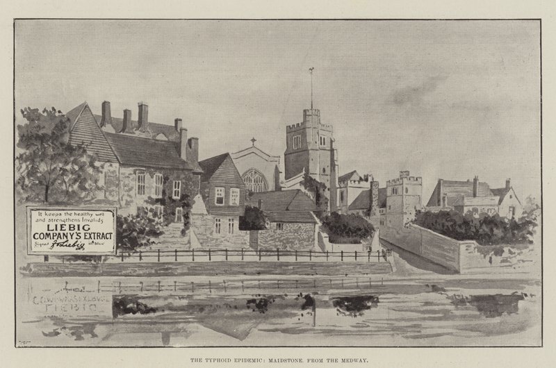 Reklama, epidemia tyfusu, Maidstone z Medway autorstwa English School