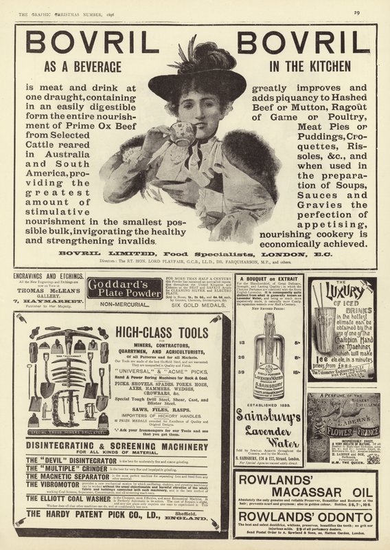 Rozprzestrzeniła się reklama z The Graphic Christmas Numer 1896 autorstwa English School