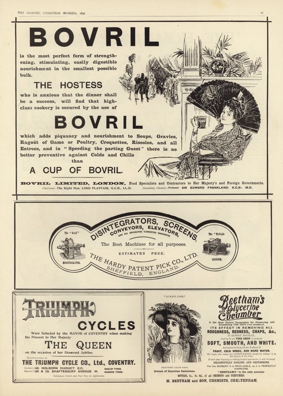 Rozprzestrzeniła się reklama z The Graphic Christmas Numer 1897 autorstwa English School