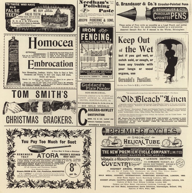 Rozprzestrzeniła się reklama z The Graphic Christmas Numer 1897 autorstwa English School