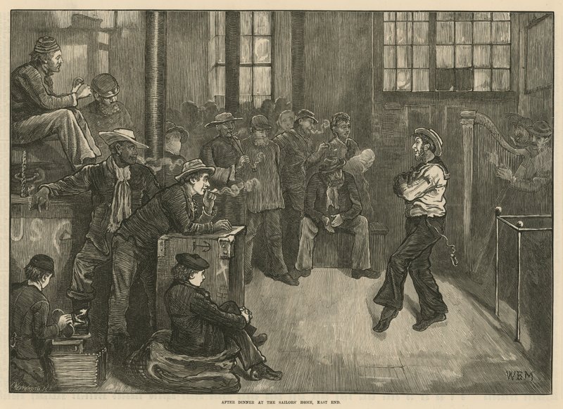Po kolacji w Sailors Home, East End, Londyn autorstwa English School
