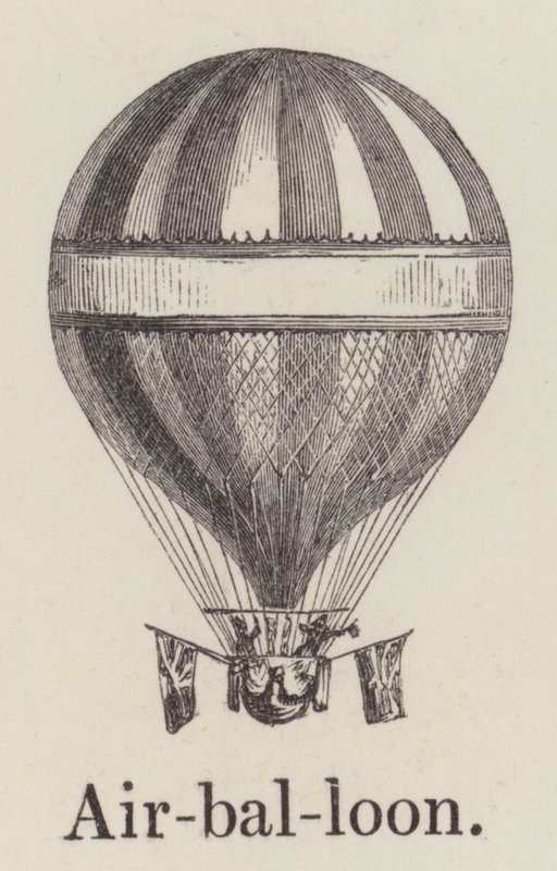 Balon powietrzny (grawerowanie) autorstwa English School