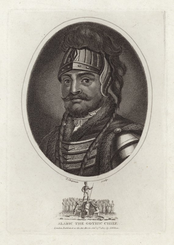 Alaric, wódz gotycki autorstwa English School