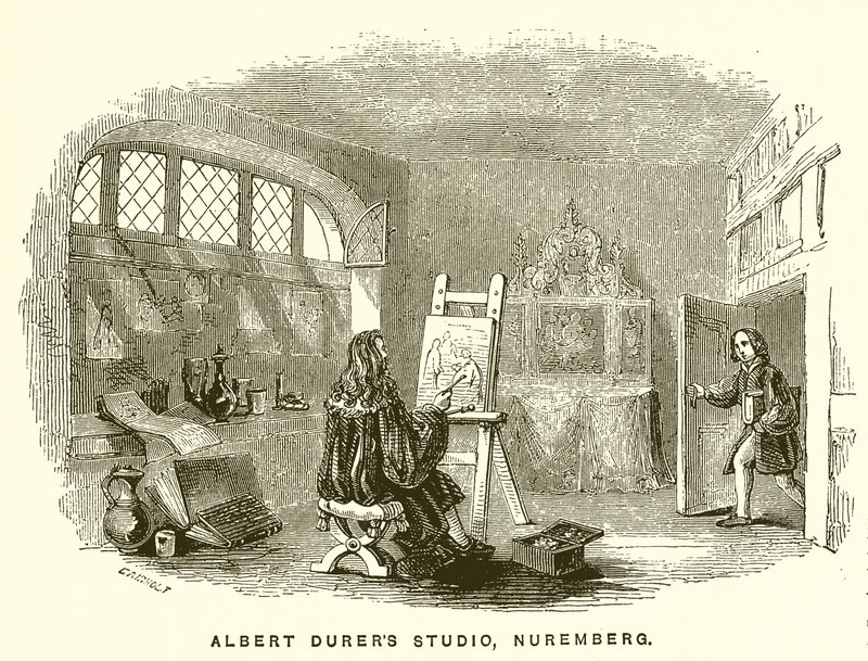 Albert Durers Studio, Norymberga autorstwa English School