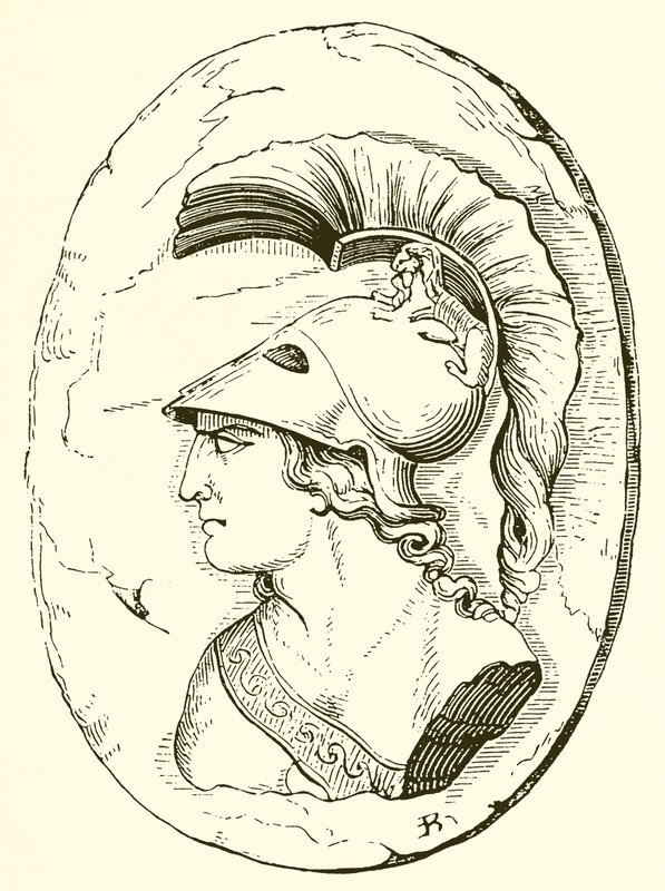 Alcybiades ze starożytnej rzeźby (rycina) autorstwa English School