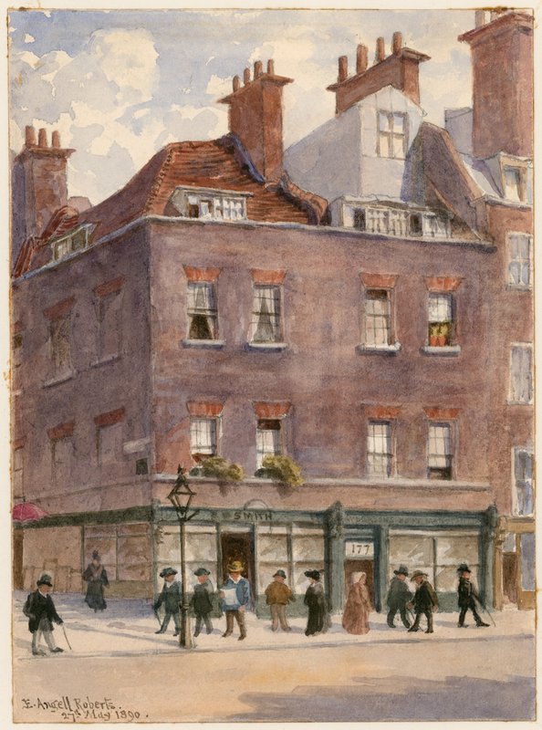Aldersgate Street, Londyn, 27 maja 1890 (wc na papierze) autorstwa English School