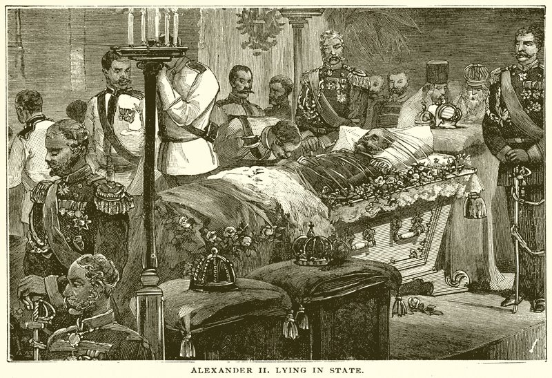Aleksander II leżący w państwie autorstwa English School