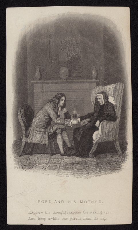 Aleksander Papież i jego matka autorstwa English School