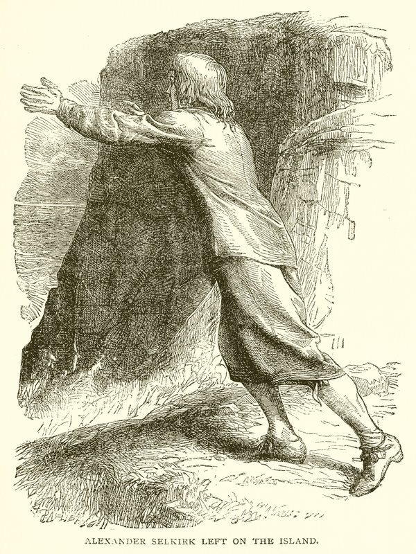 Alexander Selkirk wyjechał na wyspę autorstwa English School