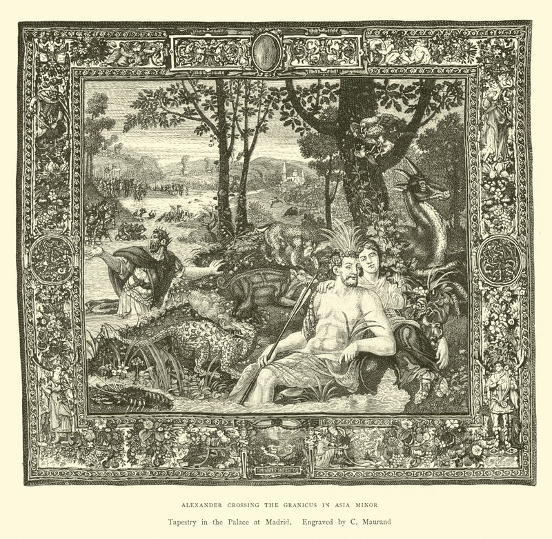Aleksander przekraczający Granicus w Azji Mniejszej autorstwa English School