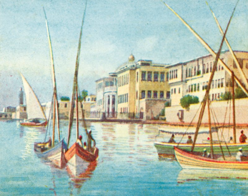 Aleksandria, Ras-et-Tin (litografia kolorowa) autorstwa English School