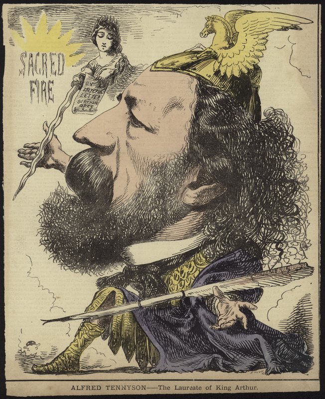 Alfred Tennyson - Laureat Króla Artura autorstwa English School