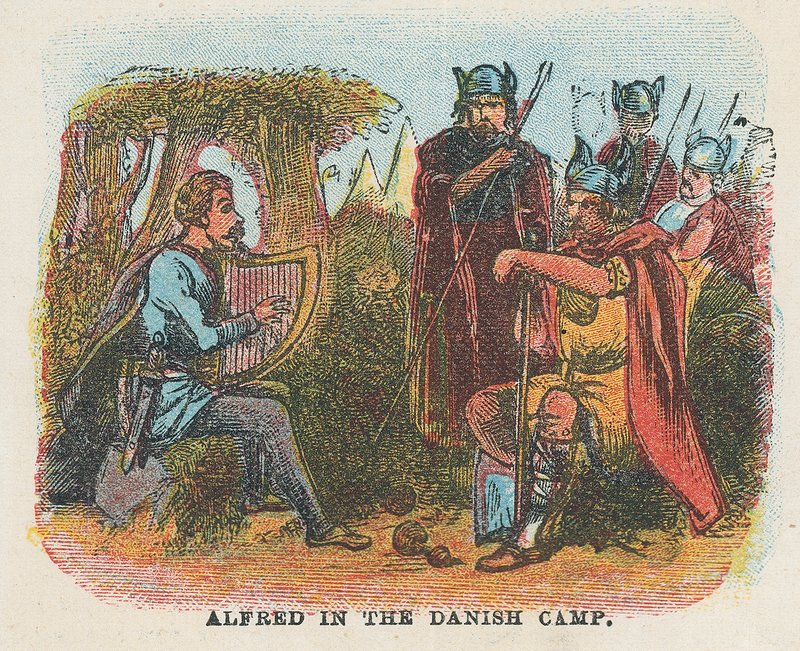 Alfred w obozie duńskim autorstwa English School