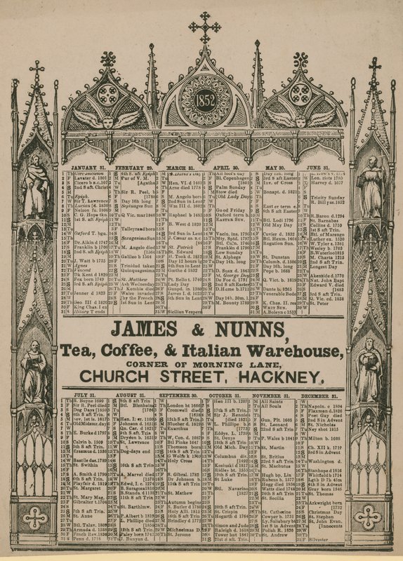 Almanach wydany przez Jamesa i Nunns autorstwa English School