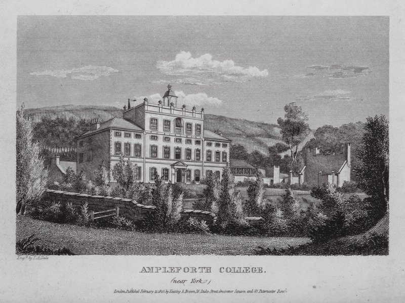 Ampleforth College, niedaleko Yorku (grawerowanie) autorstwa English School