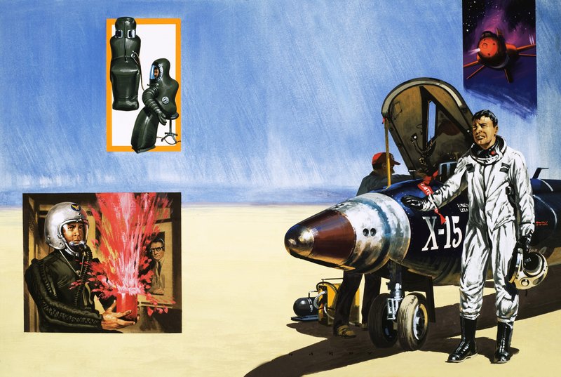 Pilot X-15 oddycha pustynnym powietrzem autorstwa English School