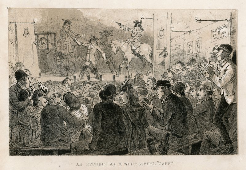 Wieczór w Whitechapel Gaff. Dick Turpin autorstwa English School