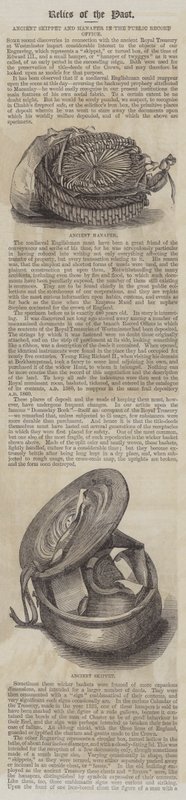 Antyczny Skippet i Hanaper w Urzędzie Stanu Cywilnego (rycina) autorstwa English School