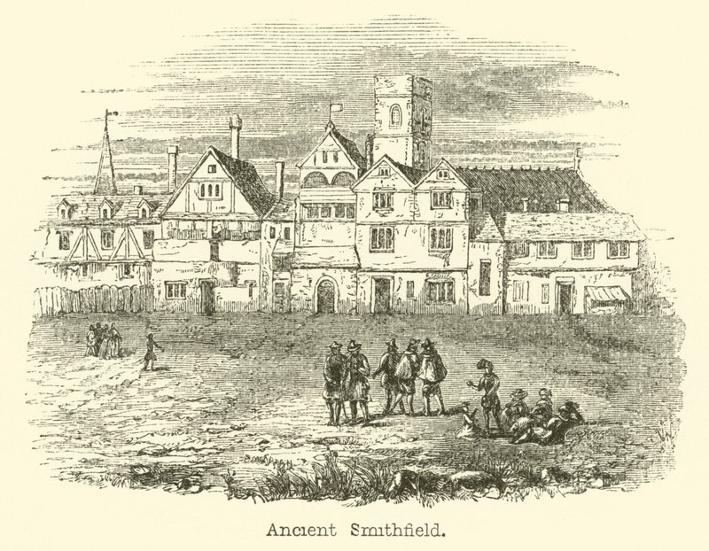 Starożytne Smithfield (rycina) autorstwa English School