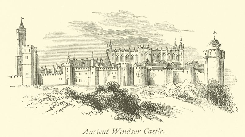 Starożytny zamek Windsor autorstwa English School