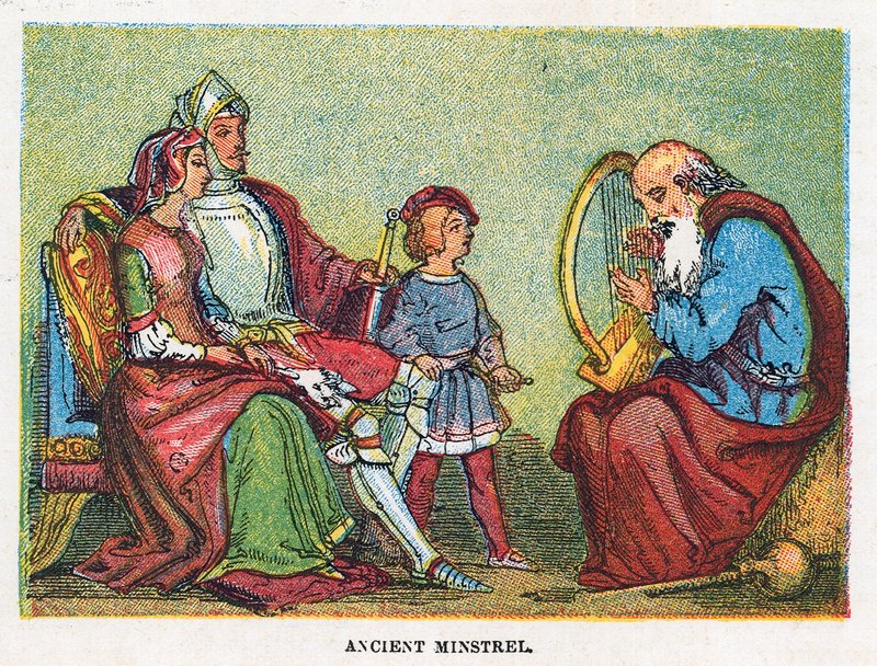 Starożytny minstrel autorstwa English School