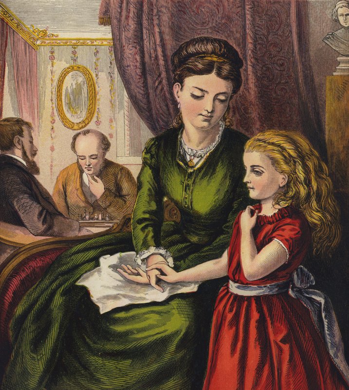 Ann i jej mama (kolor lito) autorstwa English School