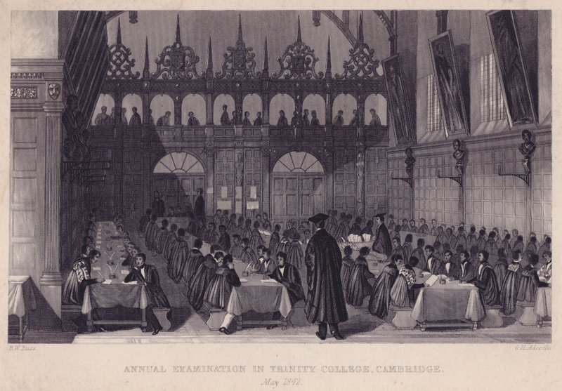 Coroczny egzamin w Trinity College, Cambridge, maj 1842 r. autorstwa English School