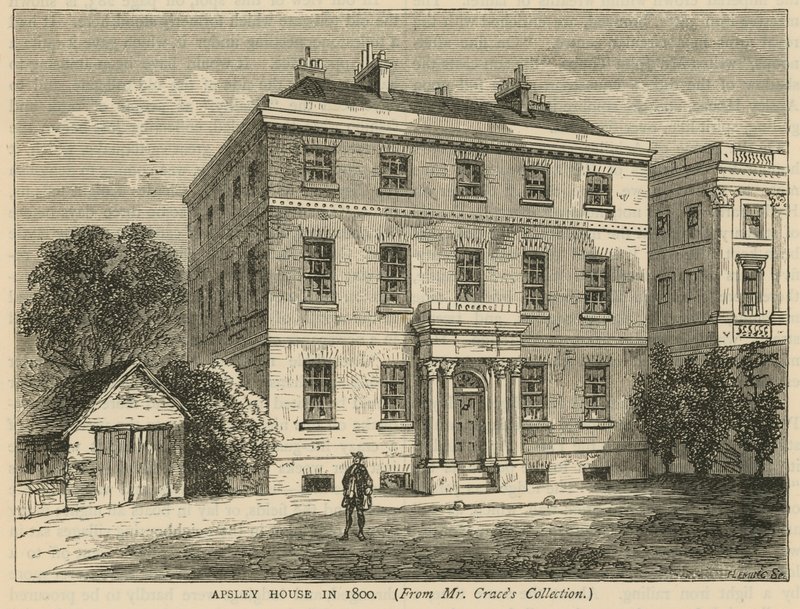 Apsley House, Hyde Park, Londyn, rok 1800 autorstwa English School
