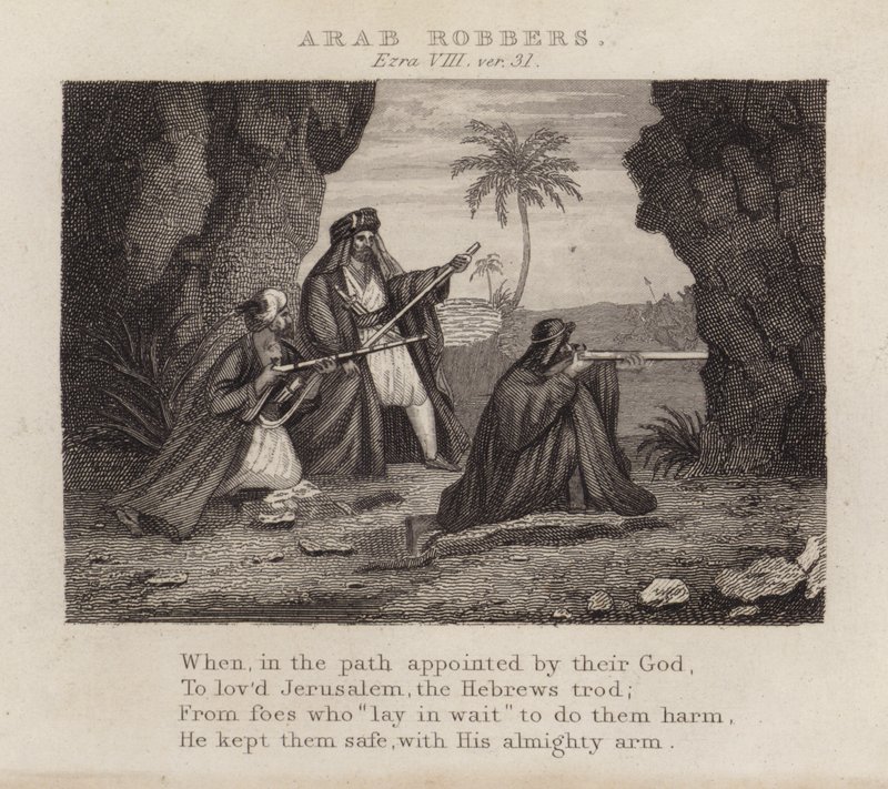 Arabowie rabusie, Ezdrasz VIII, wer. 31 (rycina) autorstwa English School