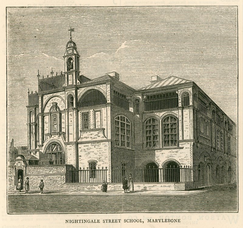 Architektura londyńskiej rady szkolnej: Szkoła Nightingale Street, Marylebone, Londyn autorstwa English School