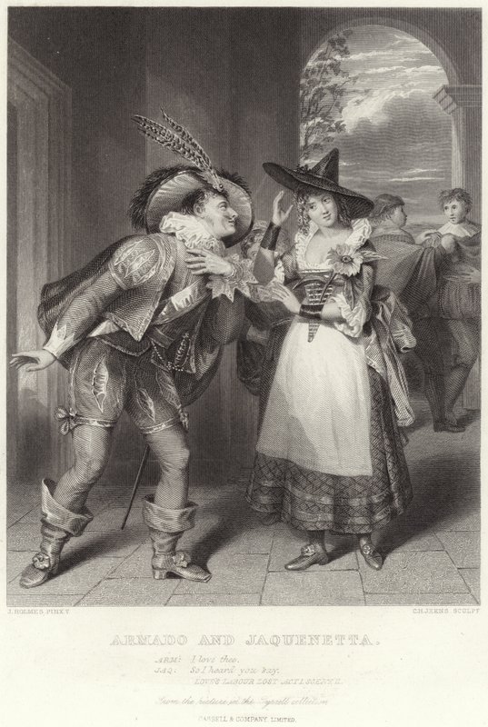 Armado i Jaquenetta, Utracone kocha pracy, akt I, scena II autorstwa English School