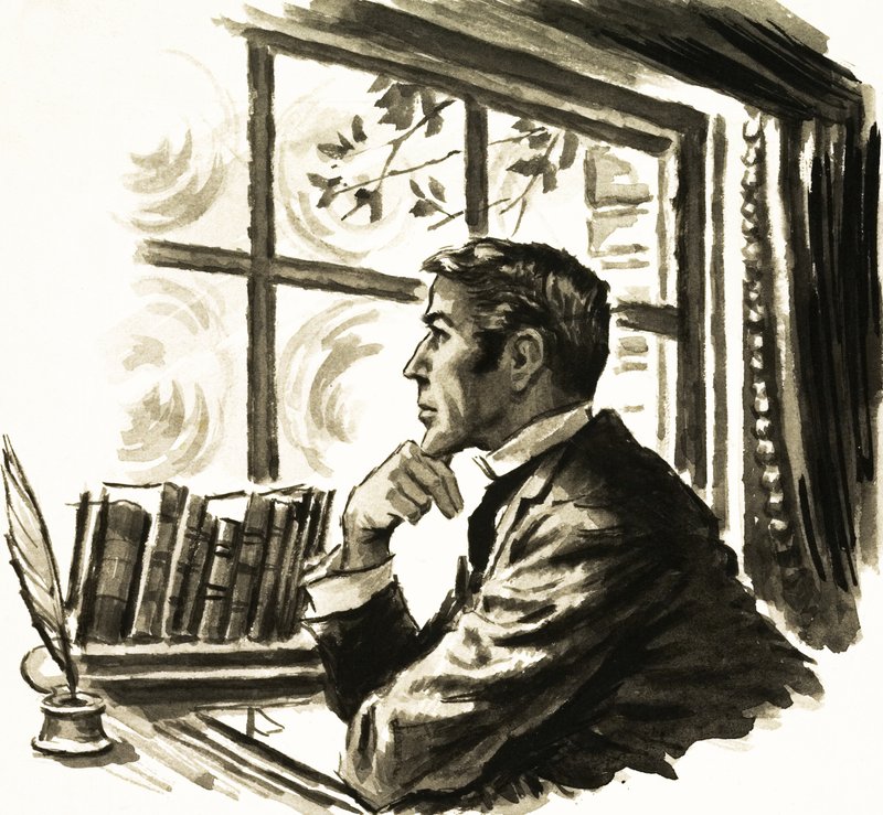 Arnold Bennett: scena z Człowieka z północy autorstwa English School