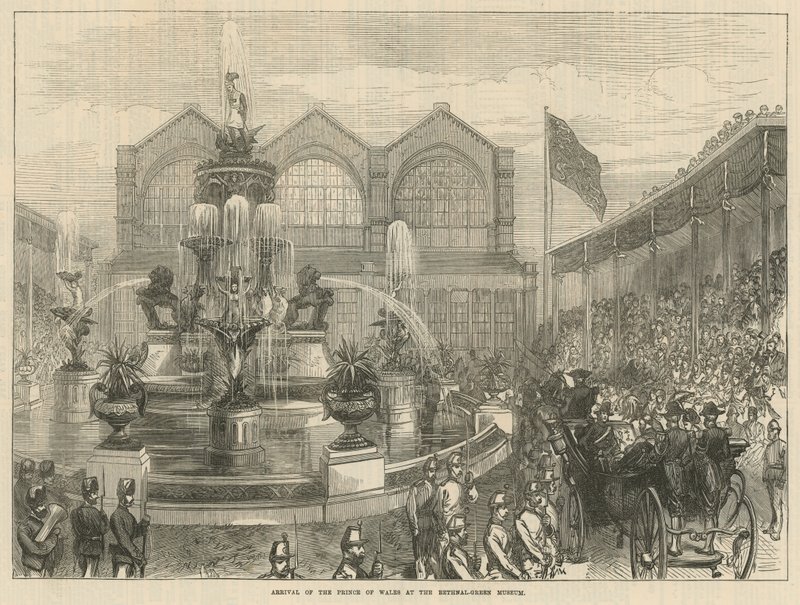Przybycie księcia Walii do Bethnal Green Museum autorstwa English School