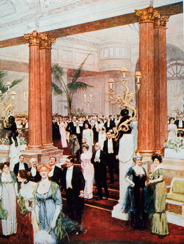 Przybycie na kolację do Savoy w 1912 roku autorstwa English School