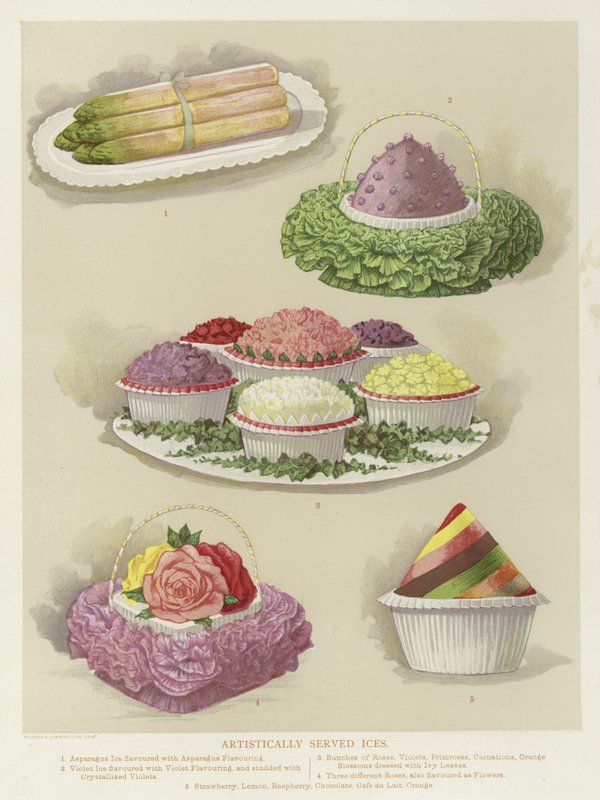 Artystycznie podawane lody autorstwa English School