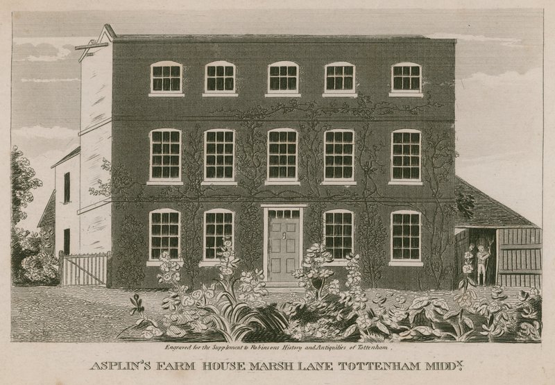 Asplins Farm House, Marsh Lane, Tottenham, Londyn autorstwa English School