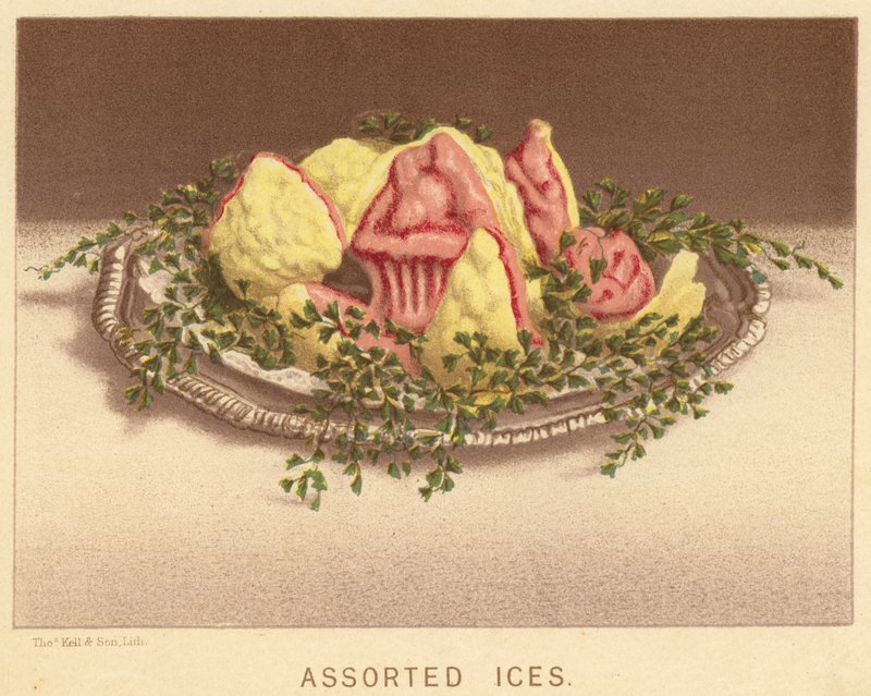 Różne lody (kolorowe litografie) autorstwa English School