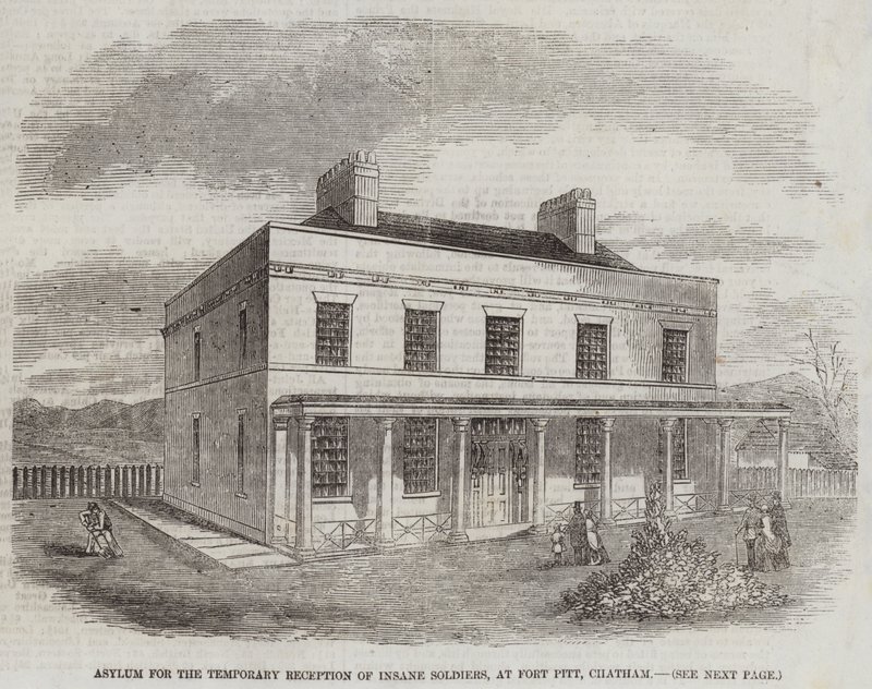Azyl do tymczasowego przyjęcia szalonych żołnierzy w Fort Pitt, Chatham autorstwa English School