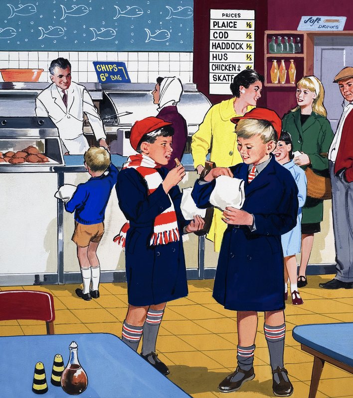 W sklepie Fish & Chips autorstwa English School