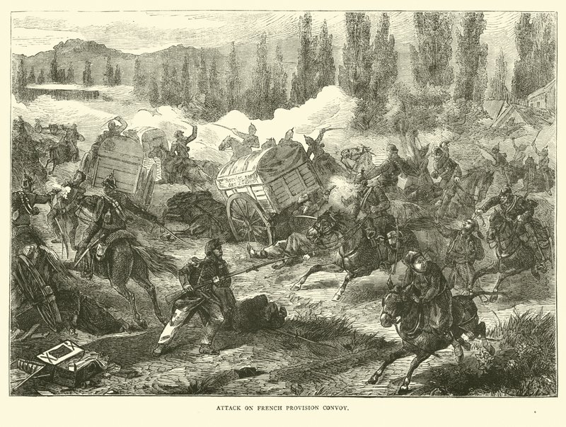 Atak na konwój z zaopatrzeniem francuskim, wrzesień 1870 autorstwa English School
