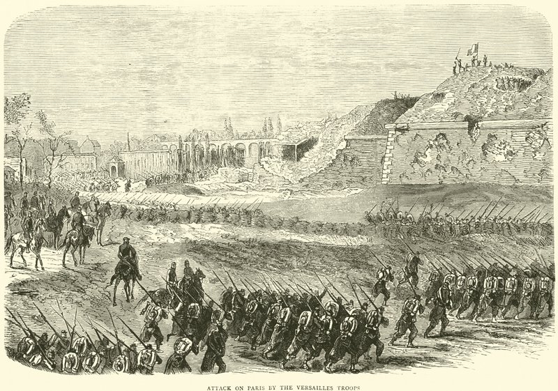Atak wojsk wersalskich na Paryż, marzec 1871 r autorstwa English School