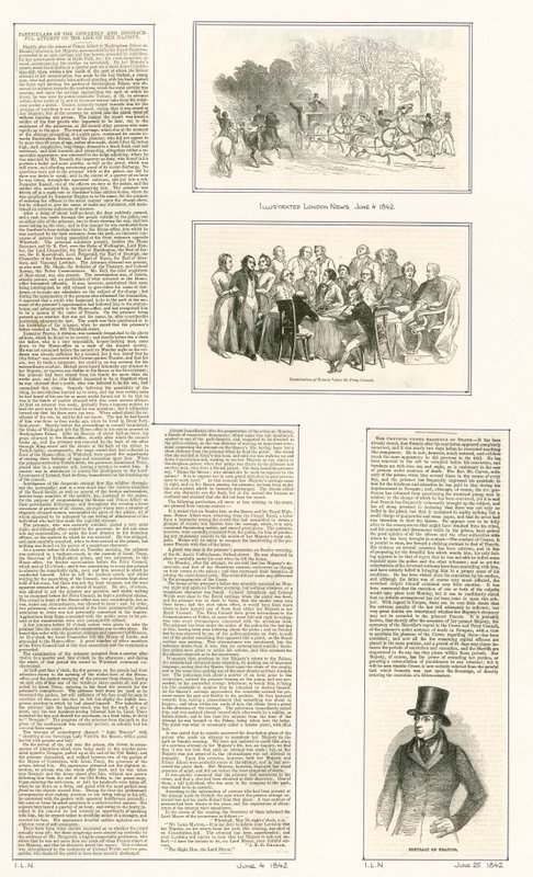 Próba życia królowej Wiktorii, 1842 autorstwa English School