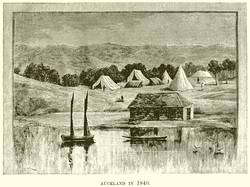 Auckland w 1840 autorstwa English School