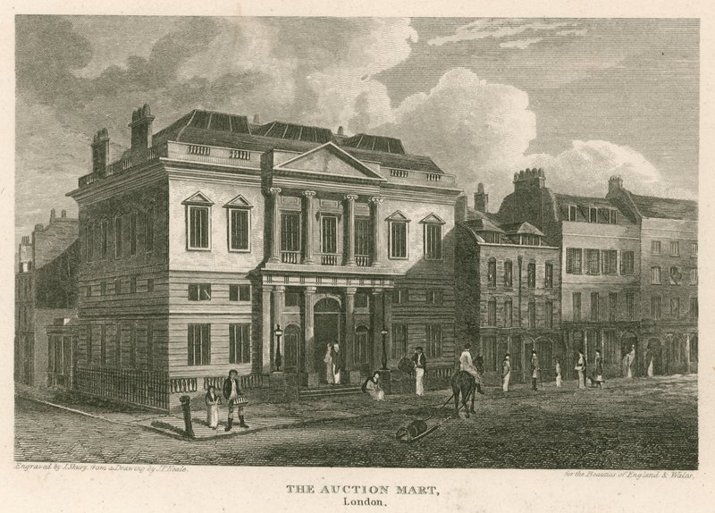 Marta aukcyjna, St Bartholomews Lane, Londyn autorstwa English School