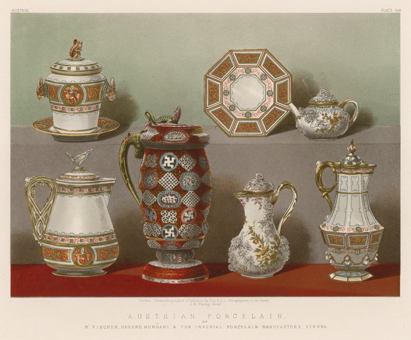 Porcelana Austriacka M. Fischera, Herend, Węgry i Cesarska Manufaktura Porcelany, Wiedeń autorstwa English School