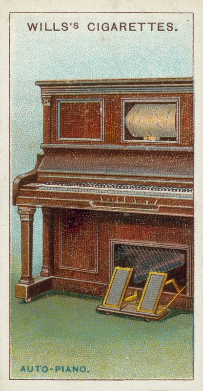 Auto-fortepian (chromolitho) autorstwa English School