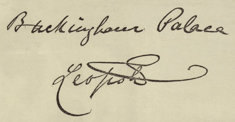 Autograf księcia Albany (grawerowanie) autorstwa English School