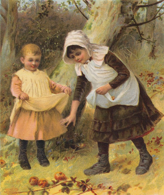 Jesień (chromolitho) autorstwa English School