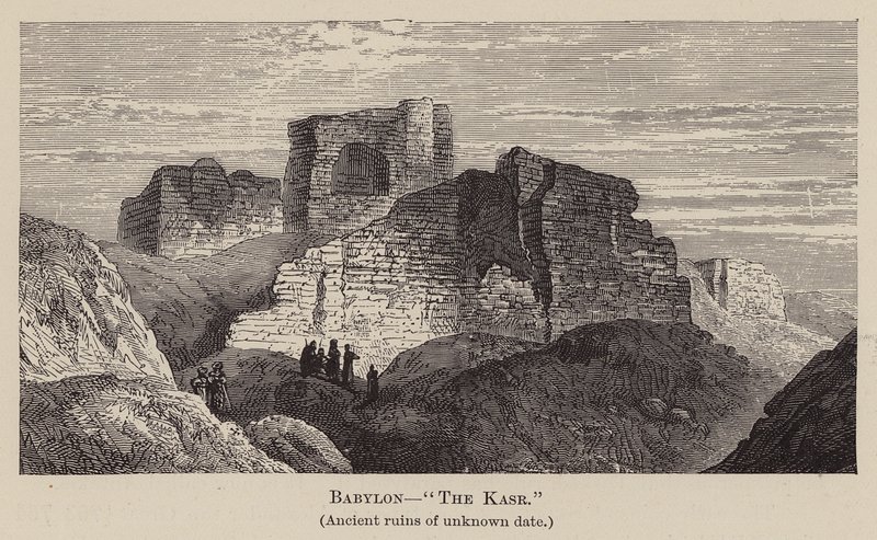 Babilon, "Kasr" (rycina) autorstwa English School