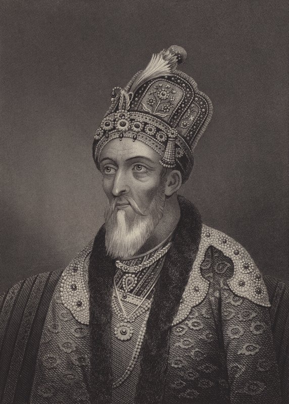 Bahadur Shah II, ostatni cesarz Mogołów (rycina) autorstwa English School